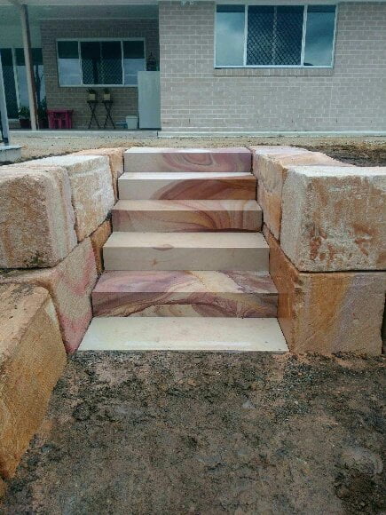 Sandstone Steps – Diamond Sawn